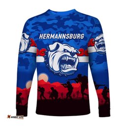 Hermannsburg Western Aranda Bulldogs Football Club ANZAC Long Sleeve T-shirt Simple Style