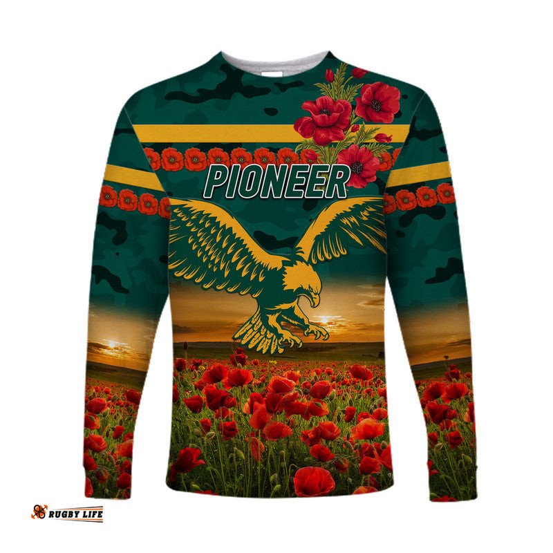 Pioneer Football Club ANZAC Long Sleeve T-shirt Poppy