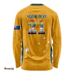 Custom Australia Matildas Pride With Kangaroo Long Sleeve T-shirt