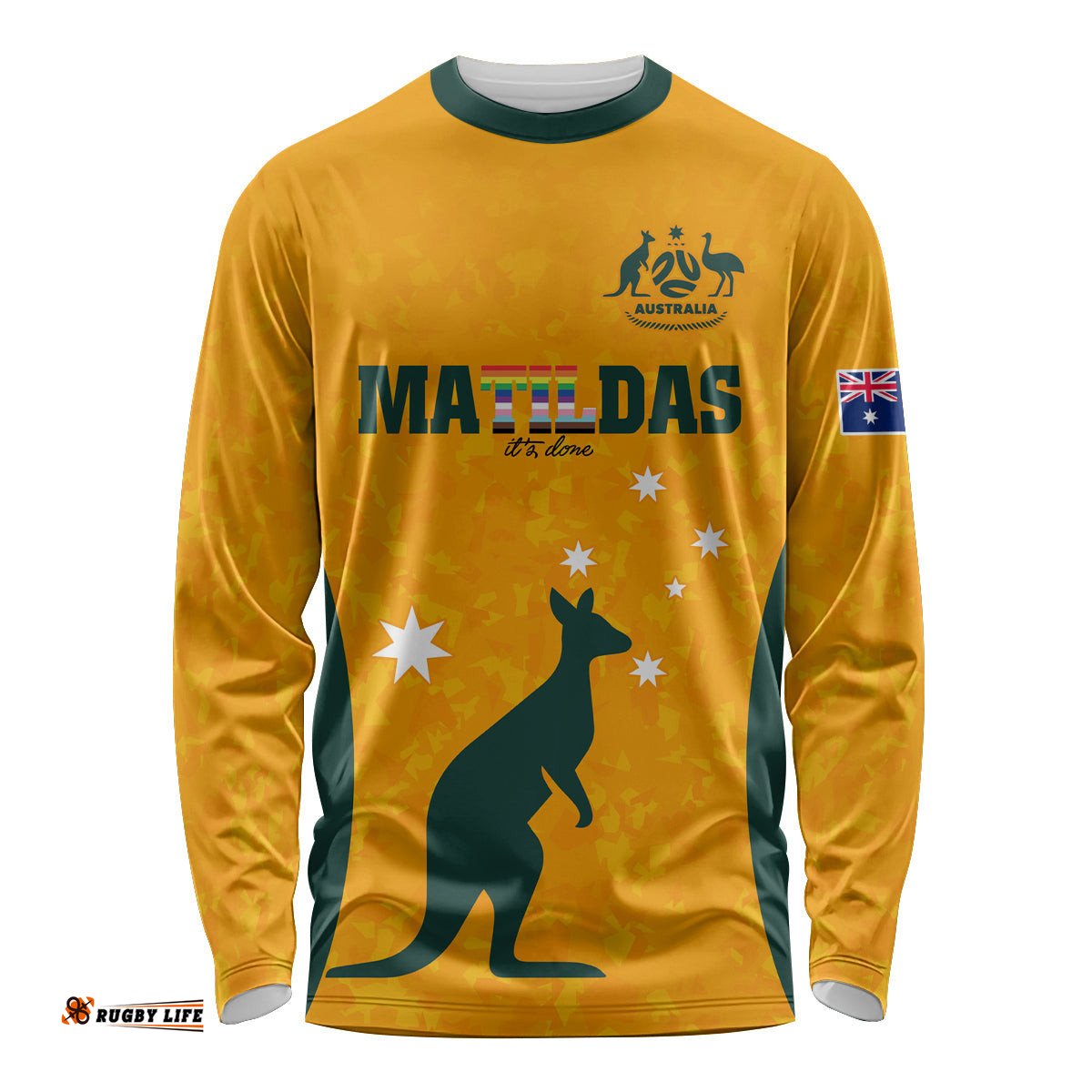 Custom Australia Matildas Pride With Kangaroo Long Sleeve T-shirt