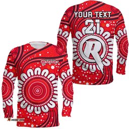Custom Personalised Melbourne Renegades Cricket Long Sleeve T-shirt Aboriginal