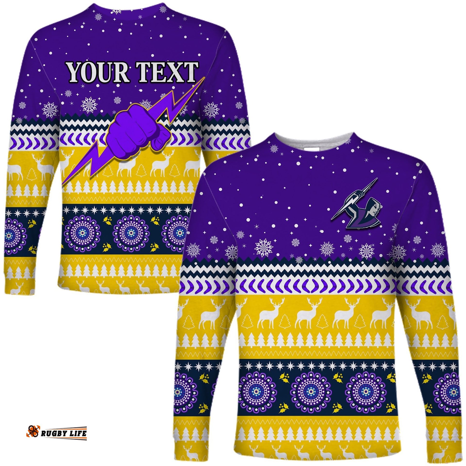 Custom Personalised Storm Long Sleeve T-shirt Christmas Melbourne