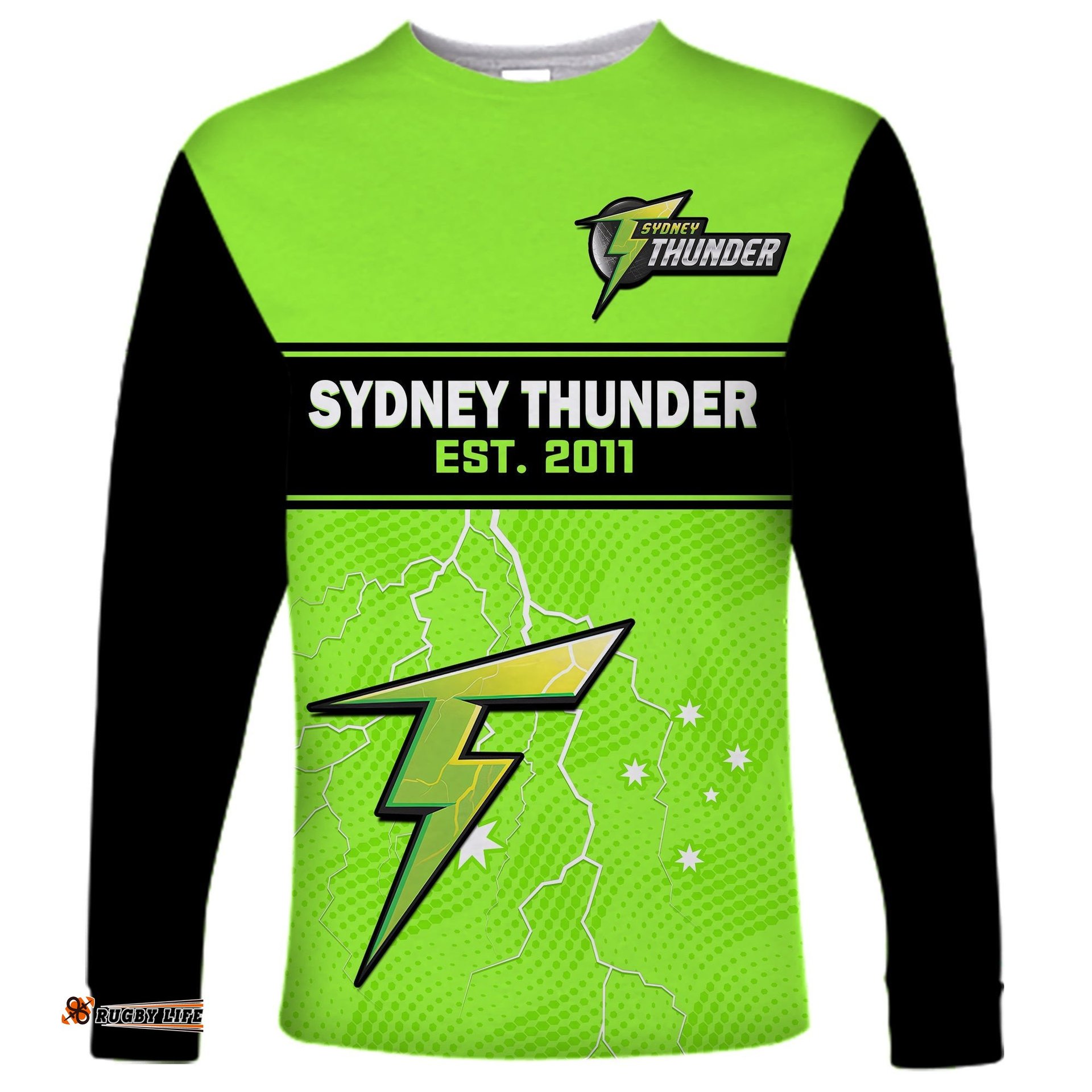 Custom Text And Number Sydney Thunder Cricket Long Sleeve T-shirt Est 2011 Sporty