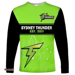 Custom Text And Number Sydney Thunder Cricket Long Sleeve T-shirt Est 2011 Sporty