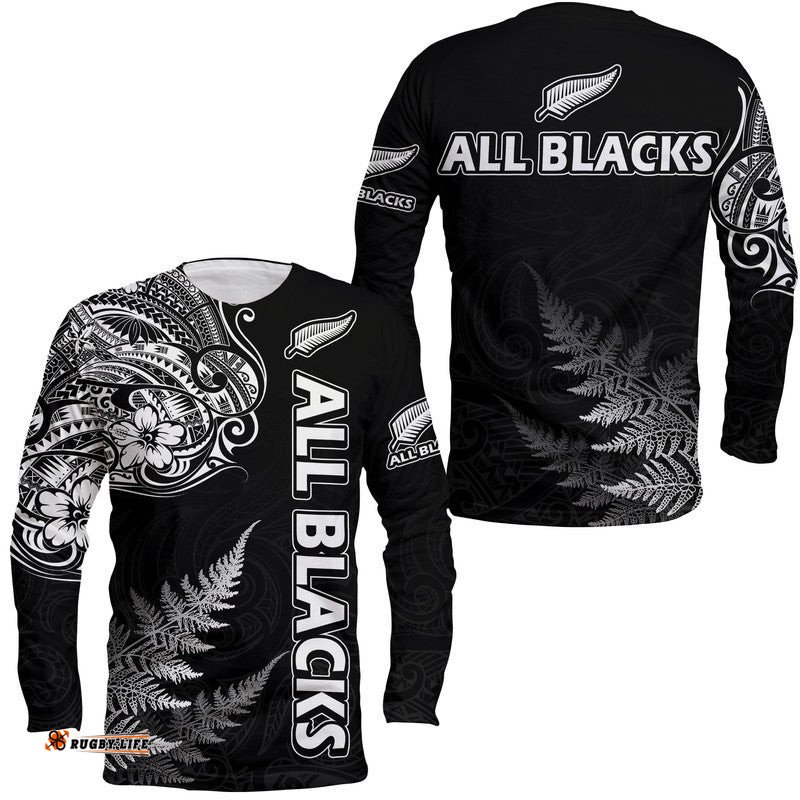New Zealand Silver Fern Rugby Long Sleeve T-shirt Maori Ethics Style 03