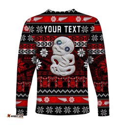 Custom Personalised New Zealand Hei Tiki Christmas Long Sleeve T-shirt Maori Meri Kirihimete