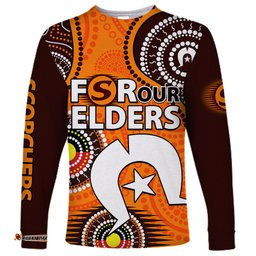 Scorchers BBL Long Sleeve T-shirt Aboriginal NAIDOC For Our Elders