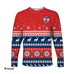 Roosters Long Sleeve T-shirt Merry Christmas Sydney