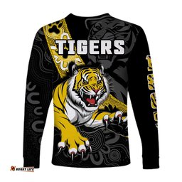 Richmond Football Long Sleeve T-shirt Tigers 1885 Indigenous Basic Style