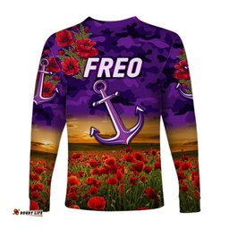 Fremantle Dockers ANZAC Long Sleeve T-shirt Freo Poppy