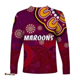 Queensland Maroons Aboriginal Long Sleeve T-shirt Indigenous