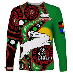 Rabbitohs Rugby NAIDOC Long Sleeve T-shirt For Our Elders Aboriginal