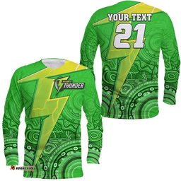 Custom Personalised Sydney Thunder Indigenous Aboriginal Arts Long Sleeve T-shirt