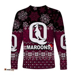 QLD Maroons Chritmas Long Sleeve T-shirts Rugby