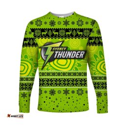 Sydney Thunder Long Sleeve T-shirt Christmas Simple Style