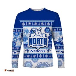 North Melbourne Long Sleeve T-shirt Christmas Style