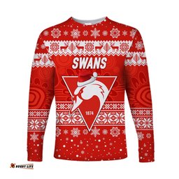Custom Personalised Sydney Swans Long Sleeve T-shirts Christmas Simple Style