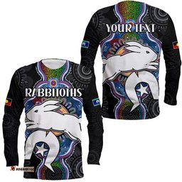 Custom Personalised Rabbitoths NAIDOC Week Long Sleeve T-shirt Indigenous