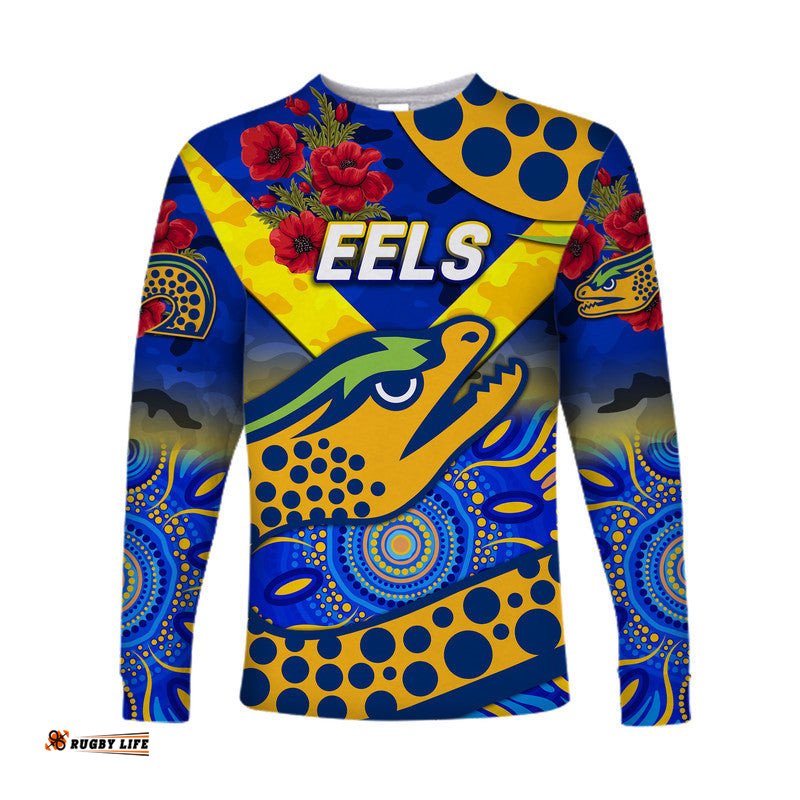 Parramatta Eels ANZAC Long Sleeve T-shirt Indigenous Blue