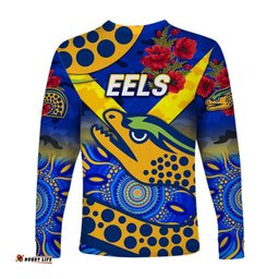 Parramatta Eels ANZAC Long Sleeve T-shirt Indigenous Blue