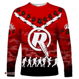 Melbourne Renegades ANZAC Long Sleeve T-shirt Camouflage With Poppy