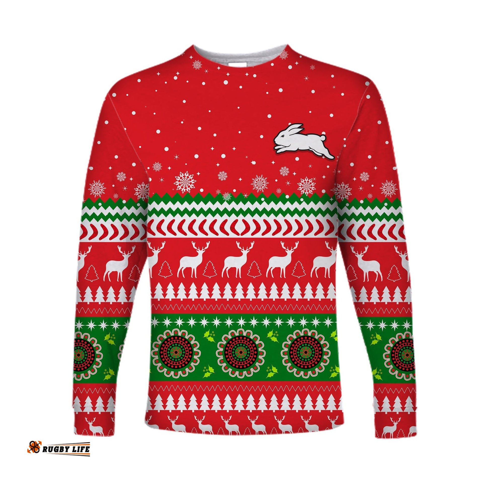 Rabbitohs Long Sleeve T-shirt South Sydney Christmas