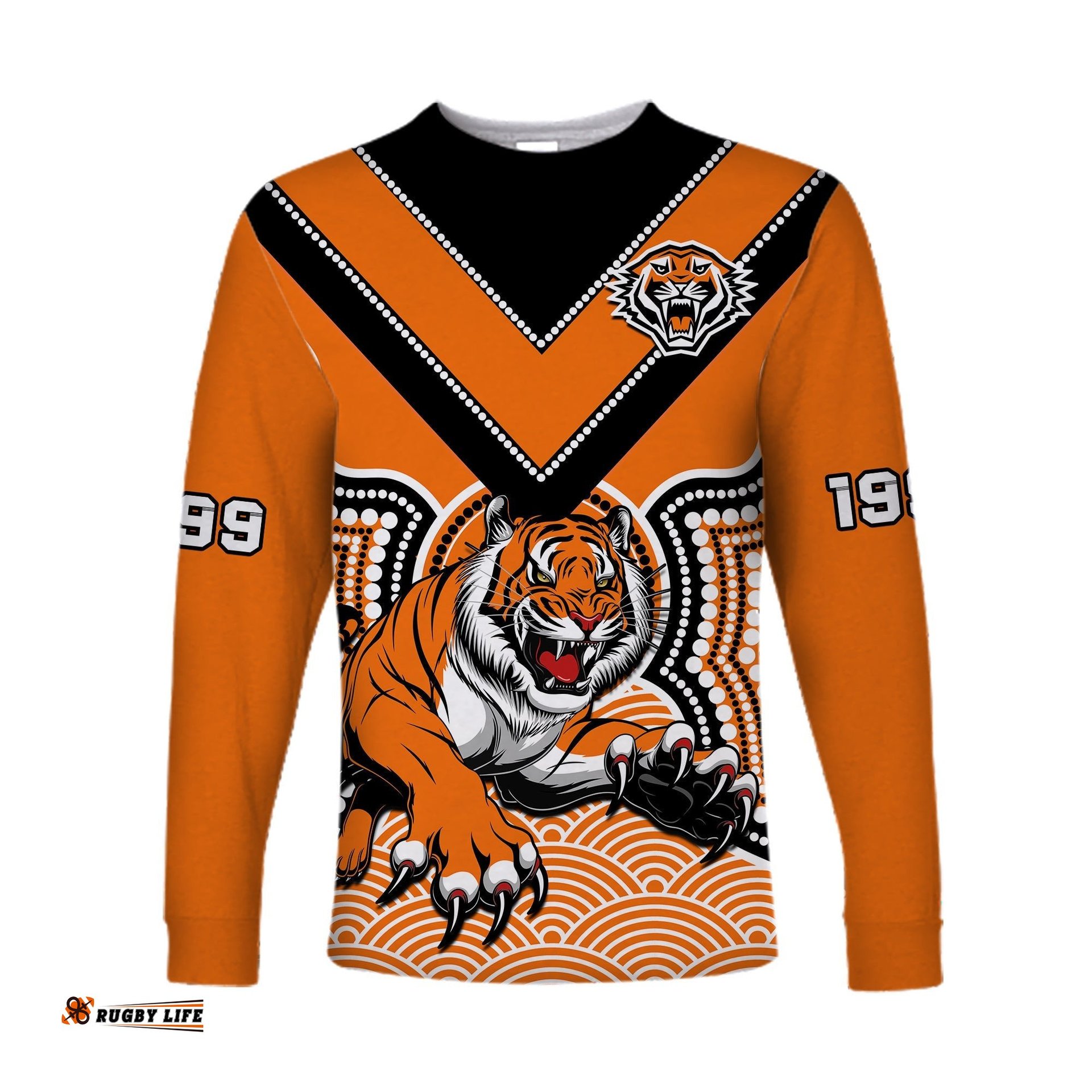 Wests Tigers Long Sleeve T-shirt Indigenous Artsy