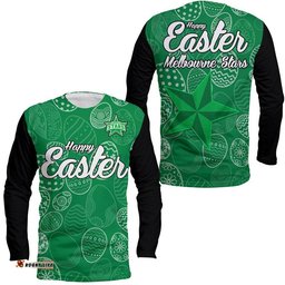 Melbourne Stars Cricket Happy Easter Day Long Sleeve T-shirt Simple Style