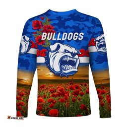 Western Bulldogs ANZAC Long Sleeve T-shirt Poppy
