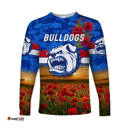 Western Bulldogs ANZAC Long Sleeve T-shirt Poppy