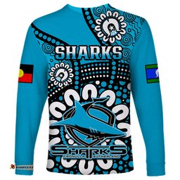 Sharks Rugby NAIDOC Long Sleeve T-shirt For Our Elders Aboriginal