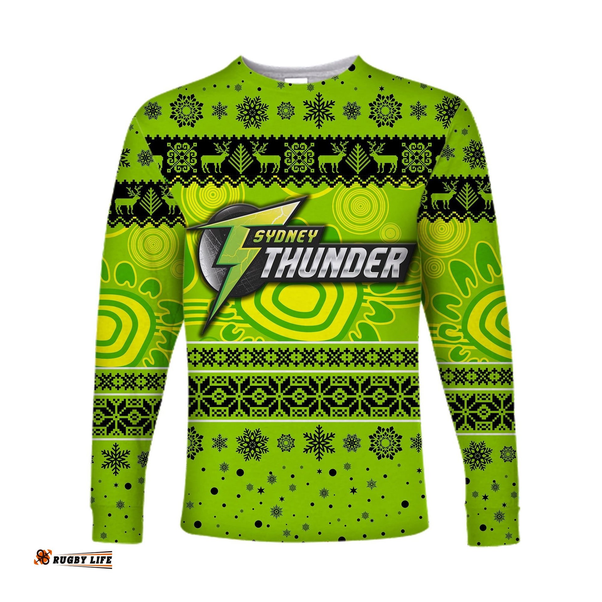 Custom Personalised Sydney Thunder Long Sleeve T-shirt Christmas Simple Style