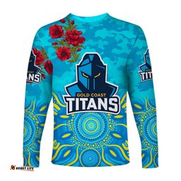 Gold Coast Titans ANZAC Long Sleeve T-shirt Indigenous
