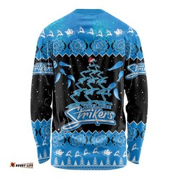 Adelaide Strikers Cricket Christmas Long Sleeve T-shirt Merry Xmas Indigenous Art