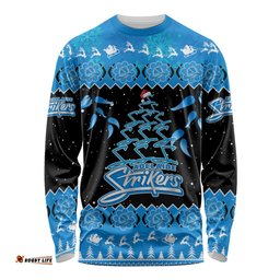 Adelaide Strikers Cricket Christmas Long Sleeve T-shirt Merry Xmas Indigenous Art