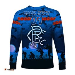Custom Personalised Rovers Football Club ANZAC Long Sleeve T-shirt Simple Style