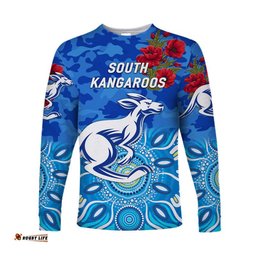 South Alice Football Club Kangaroos ANZAC Long Sleeve T-shirt Indigenous