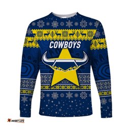 North Queensland Cowboys Long Sleeve T-shirts Christmas Simple Style