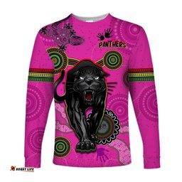 Panthers Long Sleeve T-shirt Aboriginal with Lizard