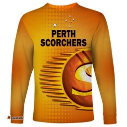 Perth Scorchers Cricket Long Sleeve T-shirt Simple Style