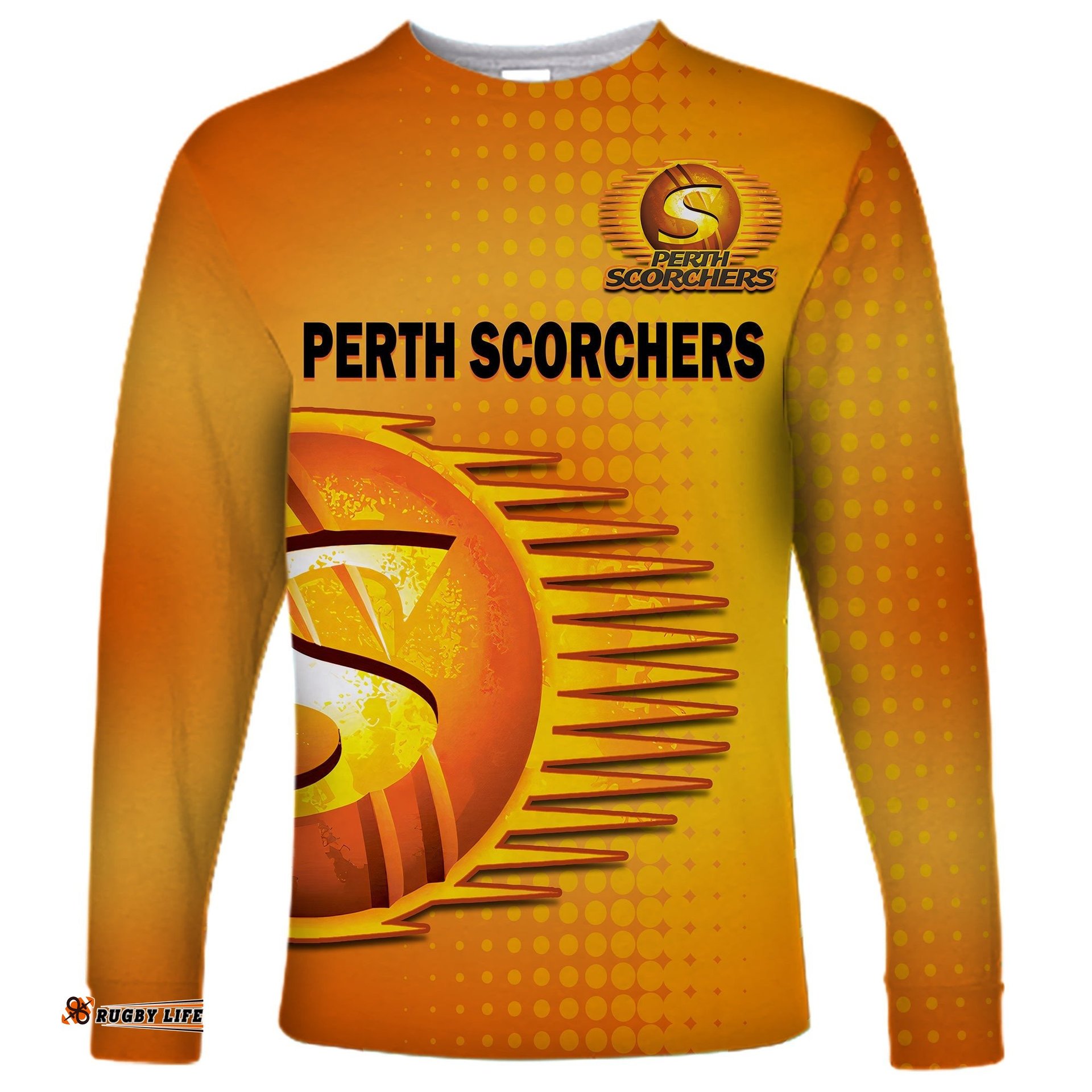 Perth Scorchers Cricket Long Sleeve T-shirt Simple Style