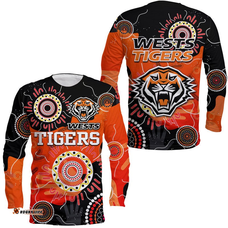 Wests Tigers Indigenous Aboriginal Rugby Long Sleeve T-shirt