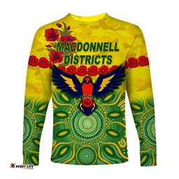 MacDonnell Districts ANZAC Long Sleeve T-shirt Indigenous