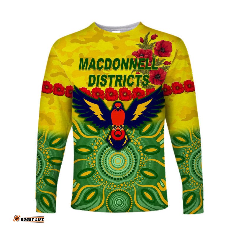 MacDonnell Districts ANZAC Long Sleeve T-shirt Indigenous