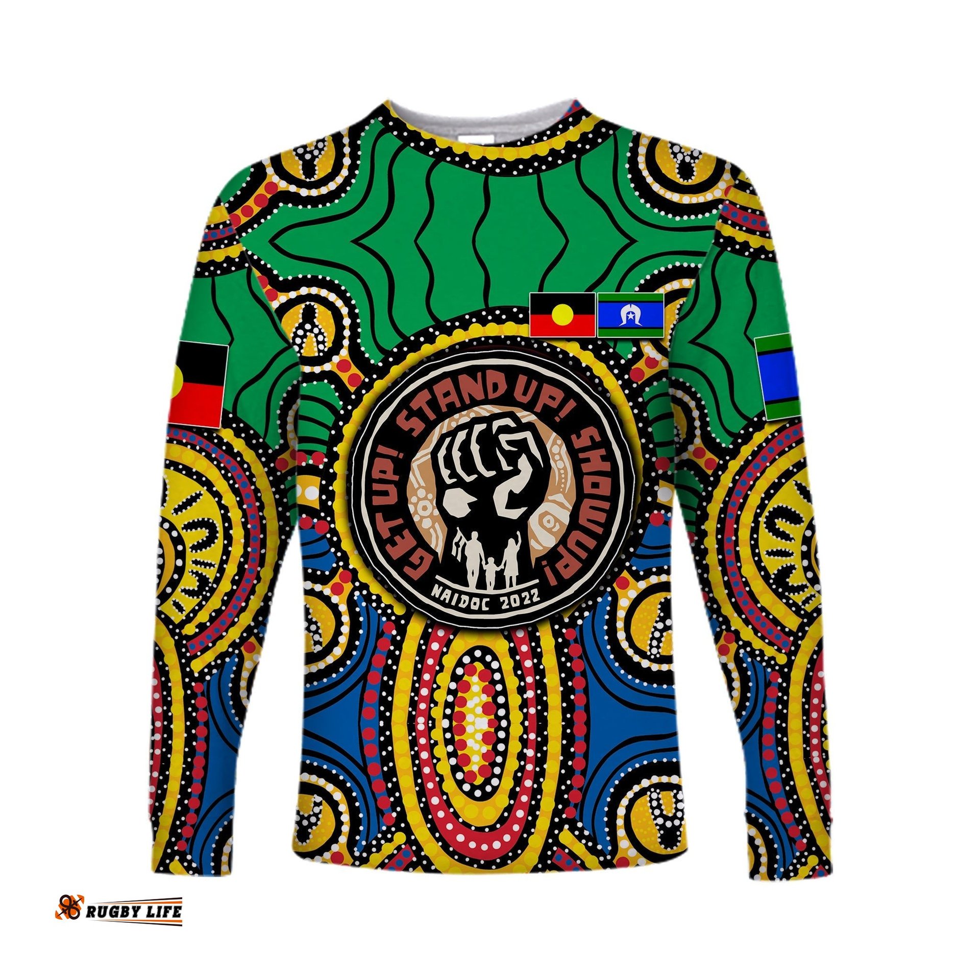 Custom PersonalisedNaidoc Week Long Sleeve T-shirts Dot Aboriginal No.1