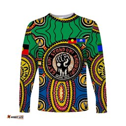 Custom PersonalisedNaidoc Week Long Sleeve T-shirts Dot Aboriginal No.1