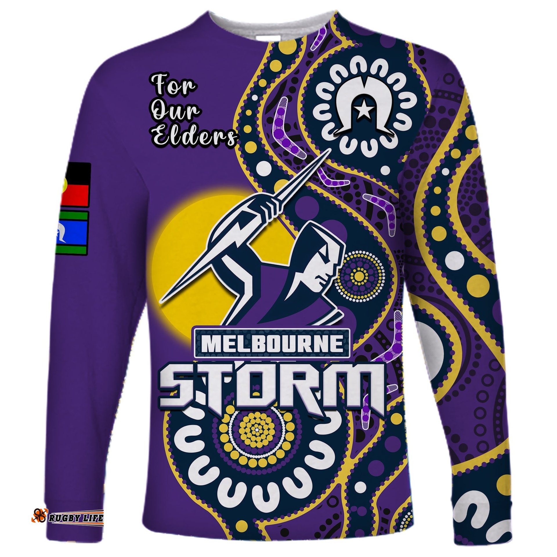 Storm Rugby NAIDOC Long Sleeve T-shirt For Our Elders Aboriginal