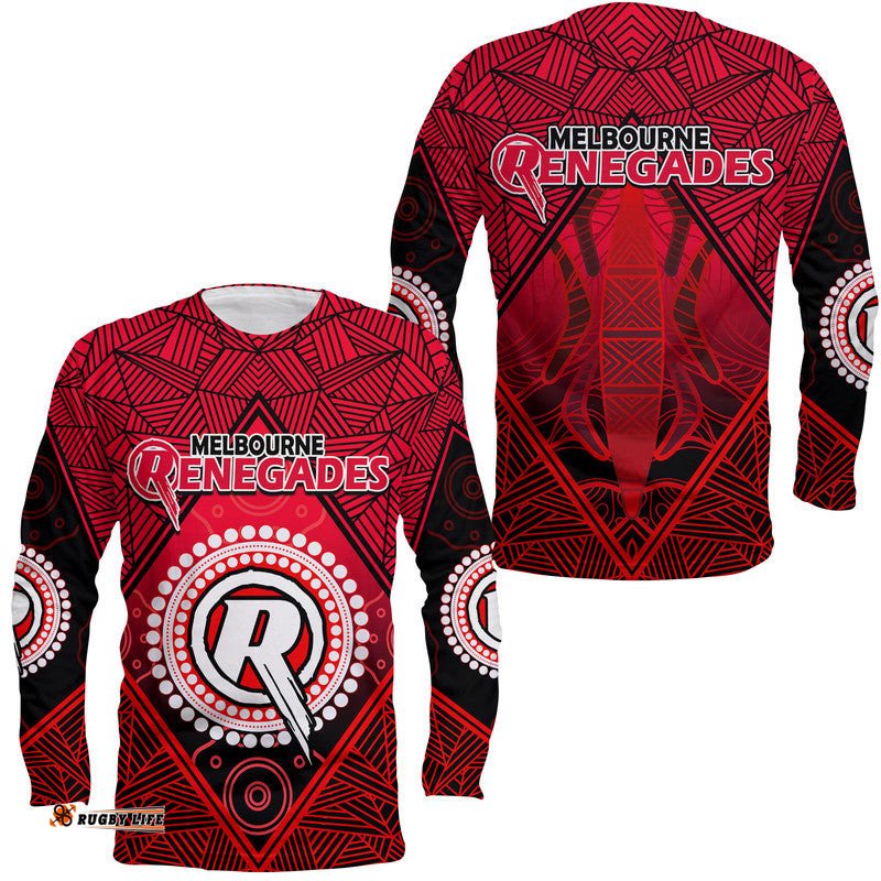 Melbourne Renegades Indigenous Aboriginal Cricket Long Sleeve T-shirt