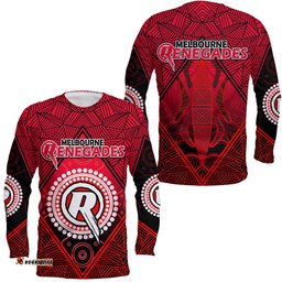 Melbourne Renegades Indigenous Aboriginal Cricket Long Sleeve T-shirt