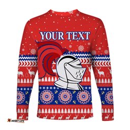 Custom Personalised Knights Long Sleeve T-shirt Christmas Newcastle
